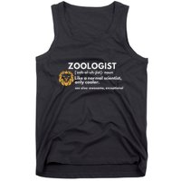 Zoologist Definition Funny Zoology Science Tank Top