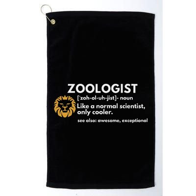 Zoologist Definition Funny Zoology Science Golf Towel