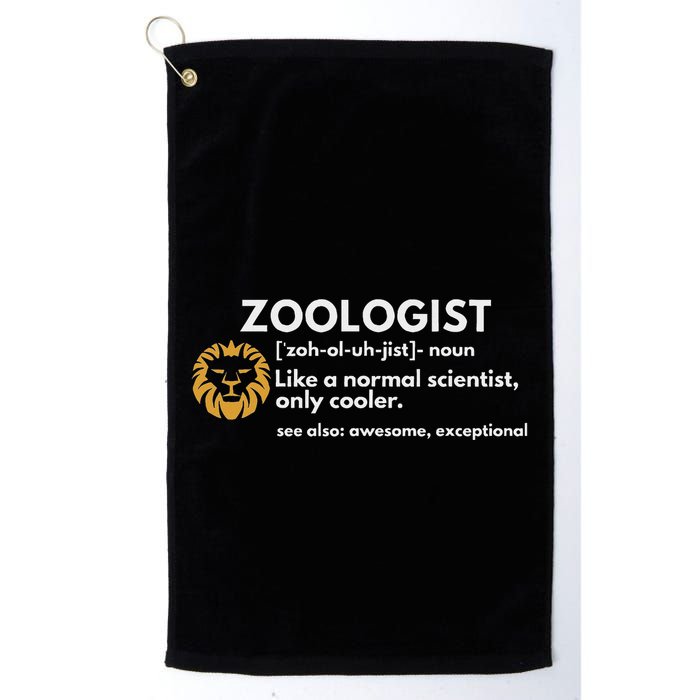 Zoologist Definition Funny Zoology Science Golf Towel