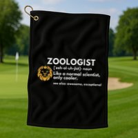 Zoologist Definition Funny Zoology Science Golf Towel