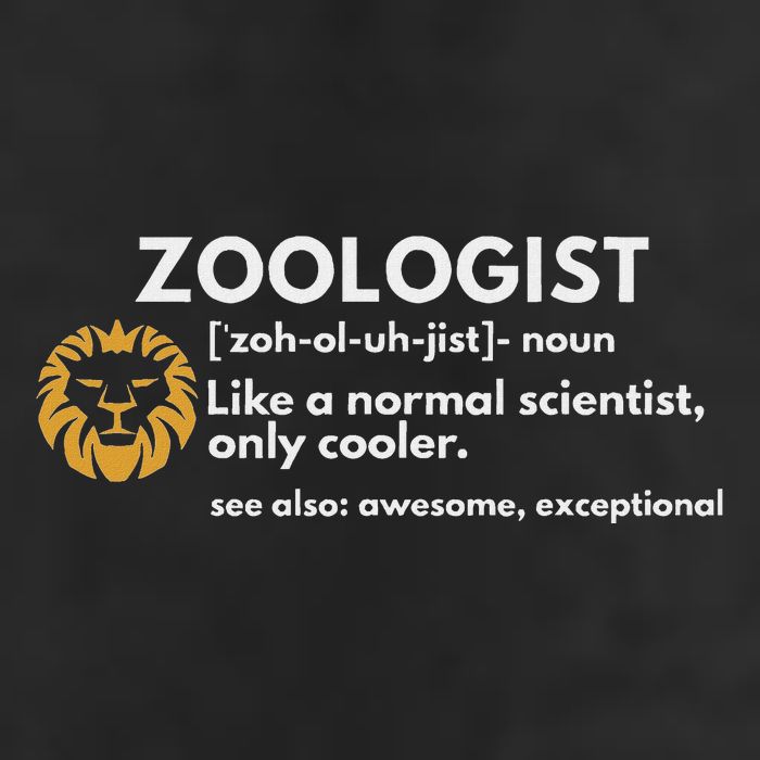 Zoologist Definition Funny Zoology Science Golf Towel