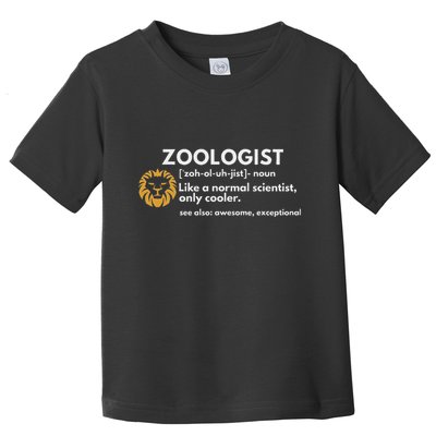 Zoologist Definition Funny Zoology Science Toddler T-Shirt