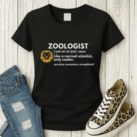 Zoologist Definition Funny Zoology Science Womens T-Shirt