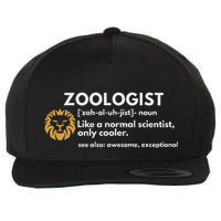 Zoologist Definition Funny Zoology Science Wool Snapback Cap