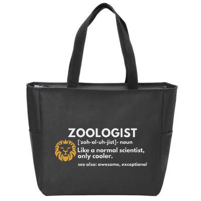 Zoologist Definition Funny Zoology Science Zip Tote Bag