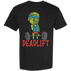 Zombie Deadlift Funny Gym Halloween Workout Garment-Dyed Heavyweight T-Shirt