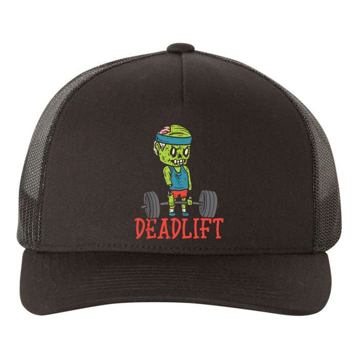 Zombie Deadlift Funny Gym Halloween Workout Yupoong Adult 5-Panel Trucker Hat