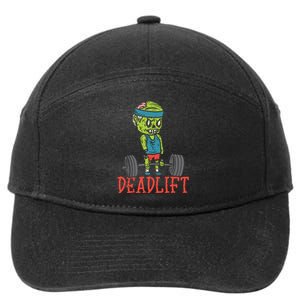 Zombie Deadlift Funny Gym Halloween Workout 7-Panel Snapback Hat