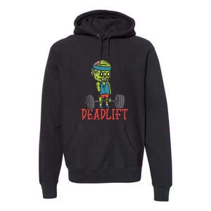 Zombie Deadlift Funny Gym Halloween Workout Premium Hoodie