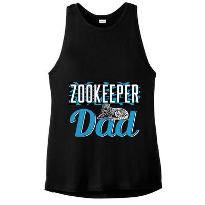 Zookeeper Dad Job Zookeepping Gift Ladies PosiCharge Tri-Blend Wicking Tank