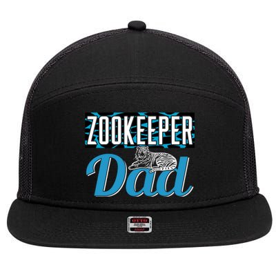 Zookeeper Dad Job Zookeepping Gift 7 Panel Mesh Trucker Snapback Hat