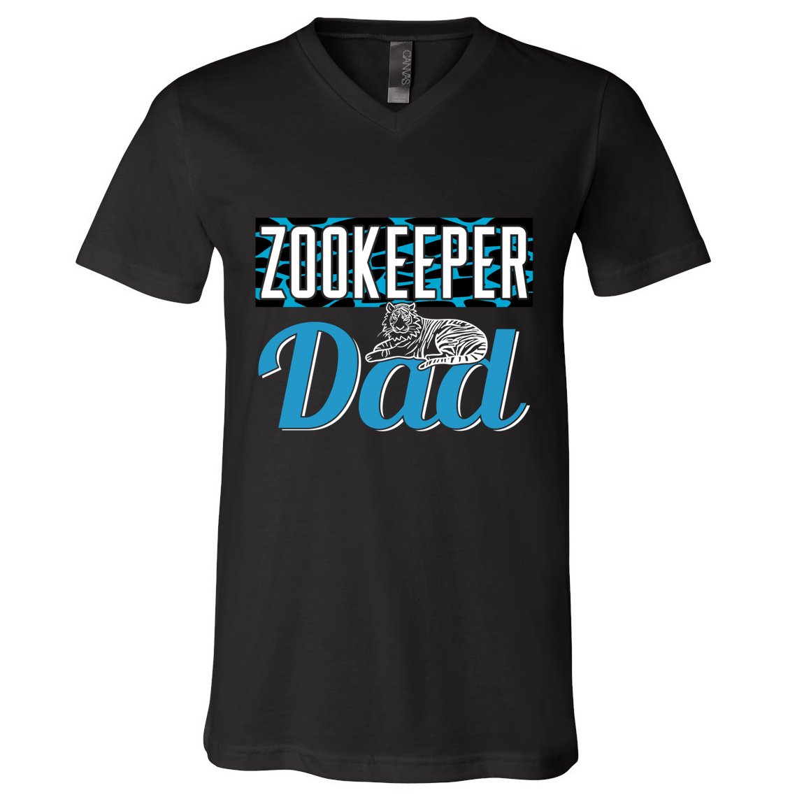 Zookeeper Dad Job Zookeepping Gift V-Neck T-Shirt