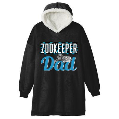 Zookeeper Dad Job Zookeepping Gift Hooded Wearable Blanket