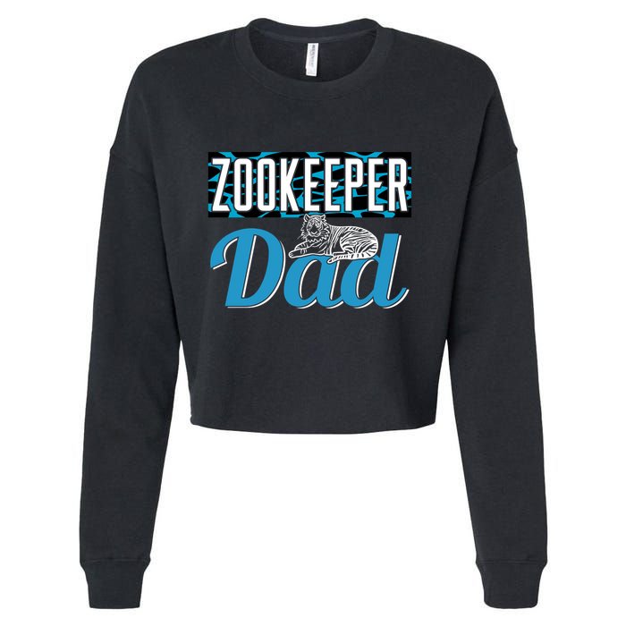 Zookeeper Dad Job Zookeepping Gift Cropped Pullover Crew