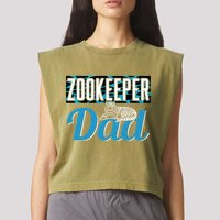 Zookeeper Dad Job Zookeepping Gift Garment-Dyed Women's Muscle Tee