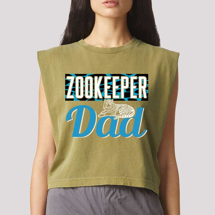 Zookeeper Dad Job Zookeepping Gift Garment-Dyed Women's Muscle Tee