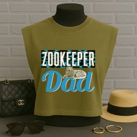 Zookeeper Dad Job Zookeepping Gift Garment-Dyed Women's Muscle Tee