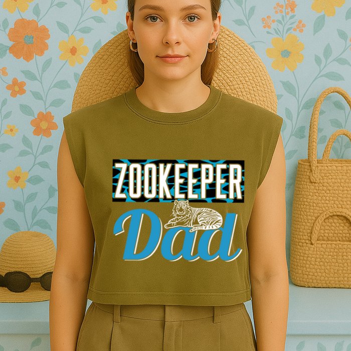 Zookeeper Dad Job Zookeepping Gift Garment-Dyed Women's Muscle Tee