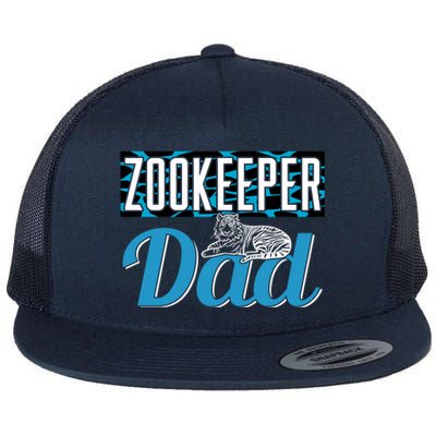 Zookeeper Dad Job Zookeepping Gift Flat Bill Trucker Hat