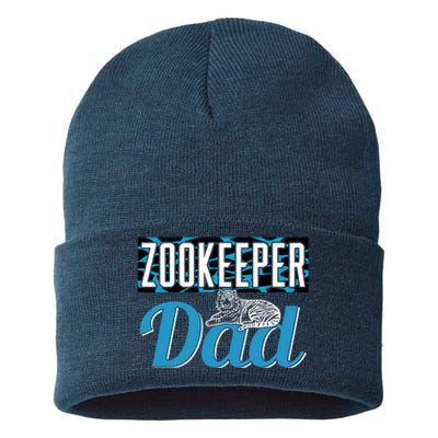 Zookeeper Dad Job Zookeepping Gift Sustainable Knit Beanie