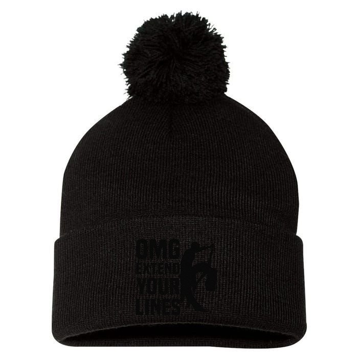 Zouk Dancer Omg Extend Your Lines Zouk Dancing Pom Pom 12in Knit Beanie
