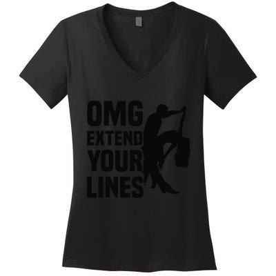 Zouk Dancer Omg Extend Your Lines Zouk Dancing Women's V-Neck T-Shirt