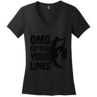 Zouk Dancer Omg Extend Your Lines Zouk Dancing Women's V-Neck T-Shirt