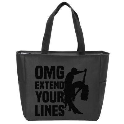 Zouk Dancer Omg Extend Your Lines Zouk Dancing Zip Tote Bag