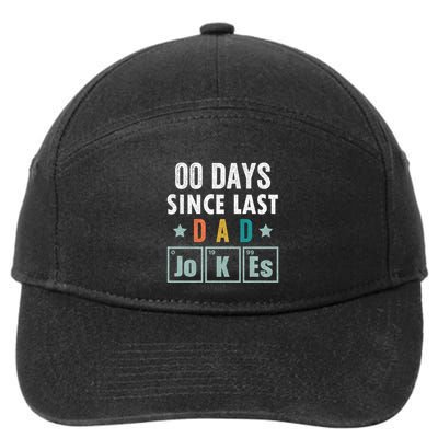 Zero Days Since Last Dad Joke Funny Dad Joke Gift 7-Panel Snapback Hat