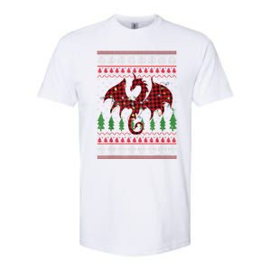 Zodiac Dragon Ugly Sweater Christmas Lights Dragon Lover Softstyle® CVC T-Shirt