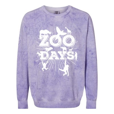 Zoo Days Wildlife Safari Animal Lover Gift Funny Gift Colorblast Crewneck Sweatshirt