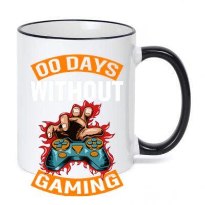 Zero Days Without Gaming Pro Video Gamer Gift 11oz Black Color Changing Mug