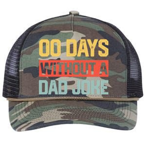 Zero Days With A Dad Joke Humor Dad Joke Funny Father's Day Retro Rope Trucker Hat Cap