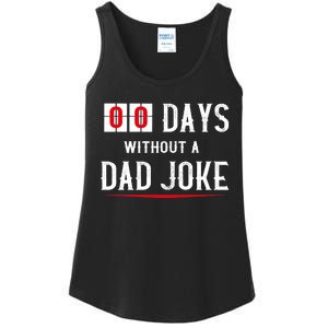 Zero Days Without A Dad Joke Funny Ladies Essential Tank