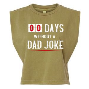 Zero Days Without A Dad Joke Funny Garment-Dyed Women's Muscle Tee