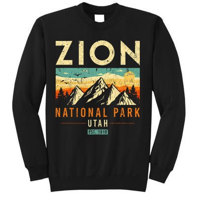 Zion Est 1919 Utah Vintage Retro National Park Sweatshirt