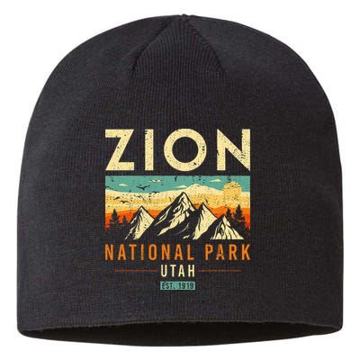 Zion Est 1919 Utah Vintage Retro National Park Sustainable Beanie