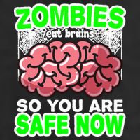 Zombies Eat Brains So You Are Safe Now 15oz Campfire Ceramic Mug