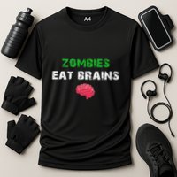 Zombies Eat Brains Cooling Performance Crew T-Shirt