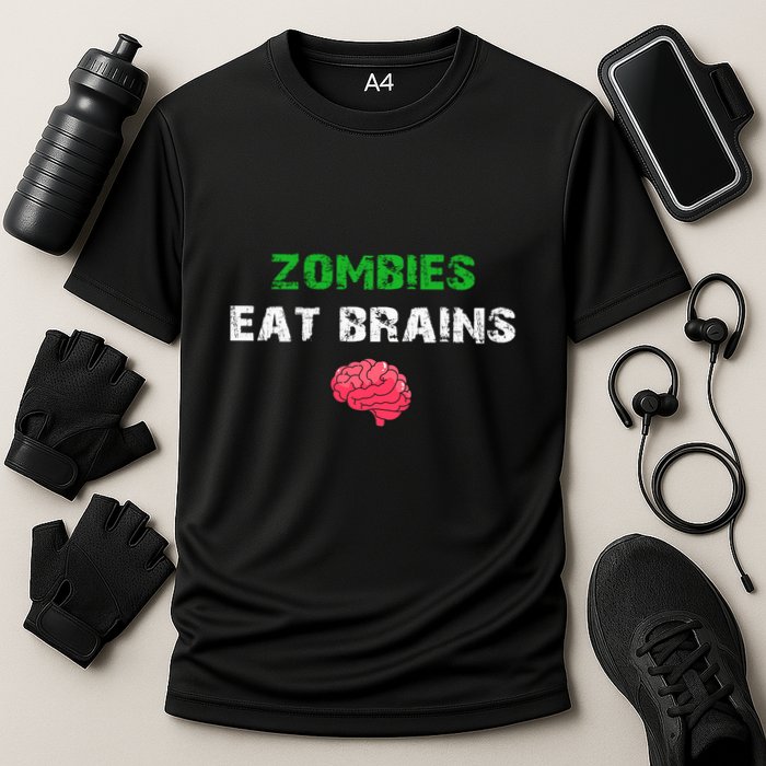 Zombies Eat Brains Cooling Performance Crew T-Shirt