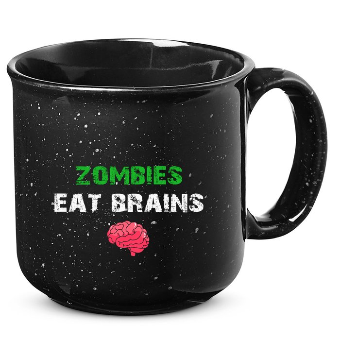 Zombies Eat Brains 15oz Campfire Ceramic Mug