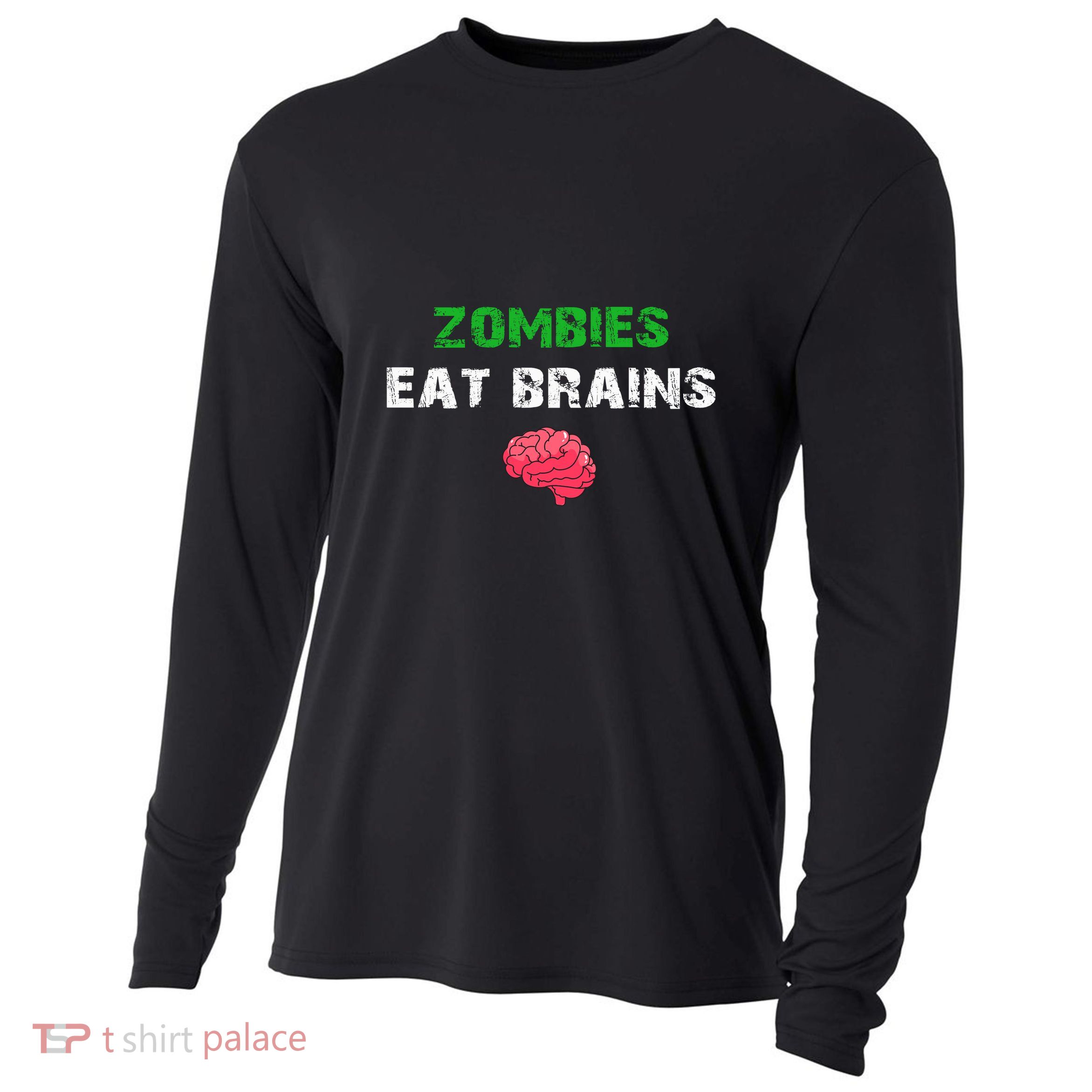 Zombies Eat Brains Cooling Performance Long Sleeve Crew