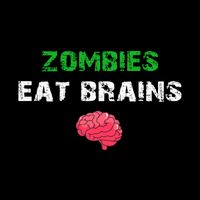 Zombies Eat Brains Cropped Pullover Crew