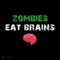 Zombies Eat Brains Zip Tote Bag