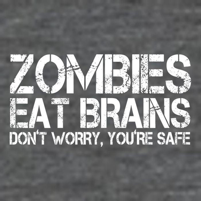 Zombies Eat Brains Dont Worry Youre Safe Funny 7-Panel Snapback Hat