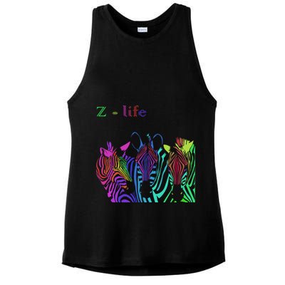 Zebra Life Z Three Zebras Ladies PosiCharge Tri-Blend Wicking Tank