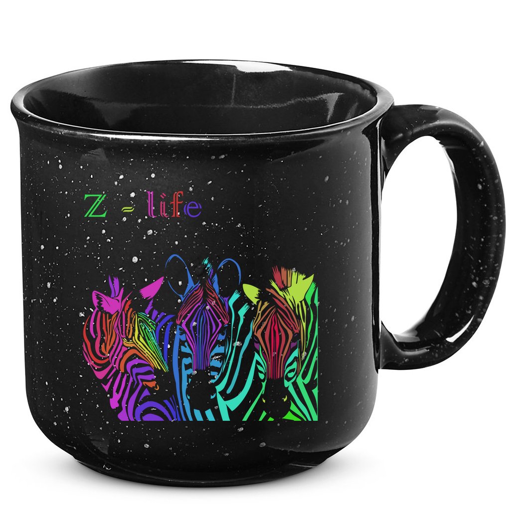 Zebra Life Z Three Zebras 15oz Campfire Ceramic Mug