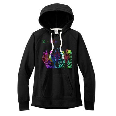 Zebra Life Z Three Zebras Women's Fleece Hoodie