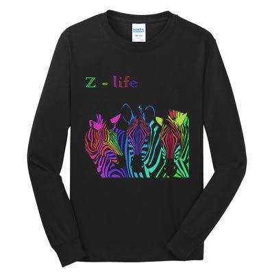 Zebra Life Z Three Zebras Tall Long Sleeve T-Shirt