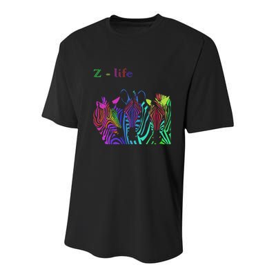 Zebra Life Z Three Zebras Youth Performance Sprint T-Shirt